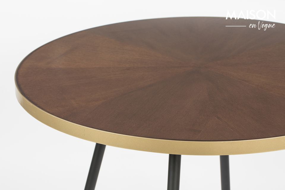 A very nice table, made of lacquered wood with golden accents