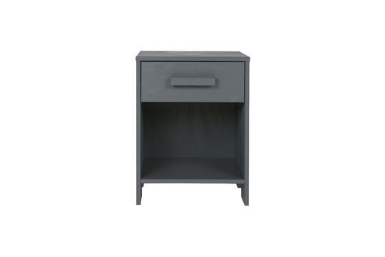 Dennis dark gray wood bedside table Clipped
