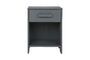 Miniature Dennis dark gray wood bedside table Clipped