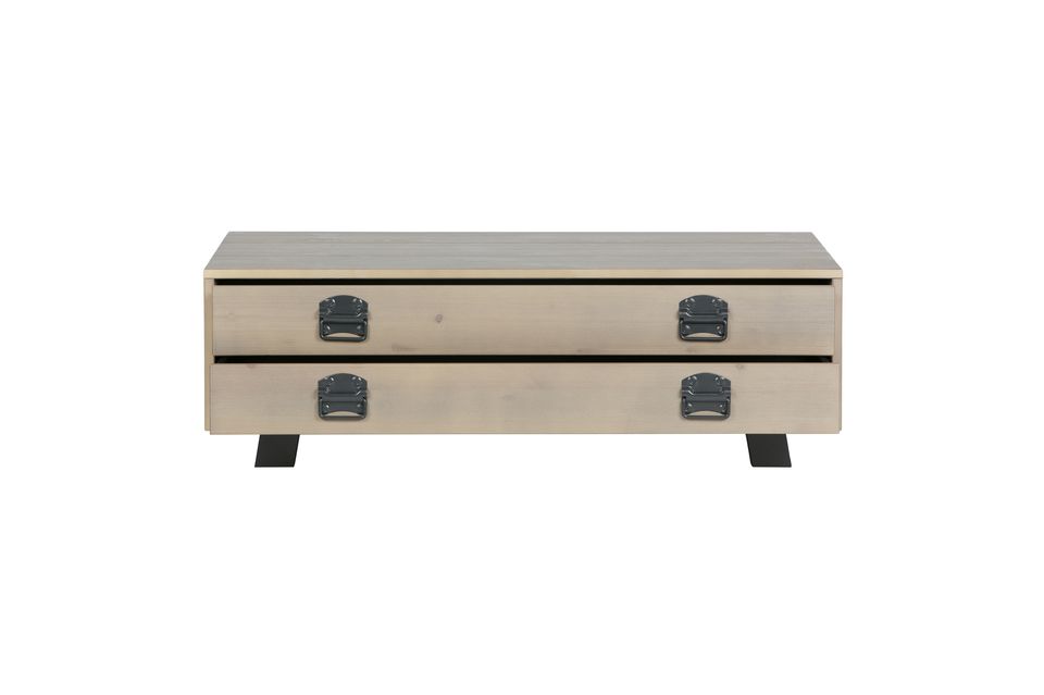 Derby beige solid oak coffee table - 5