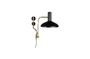 Miniature Devi black wall lamp Clipped