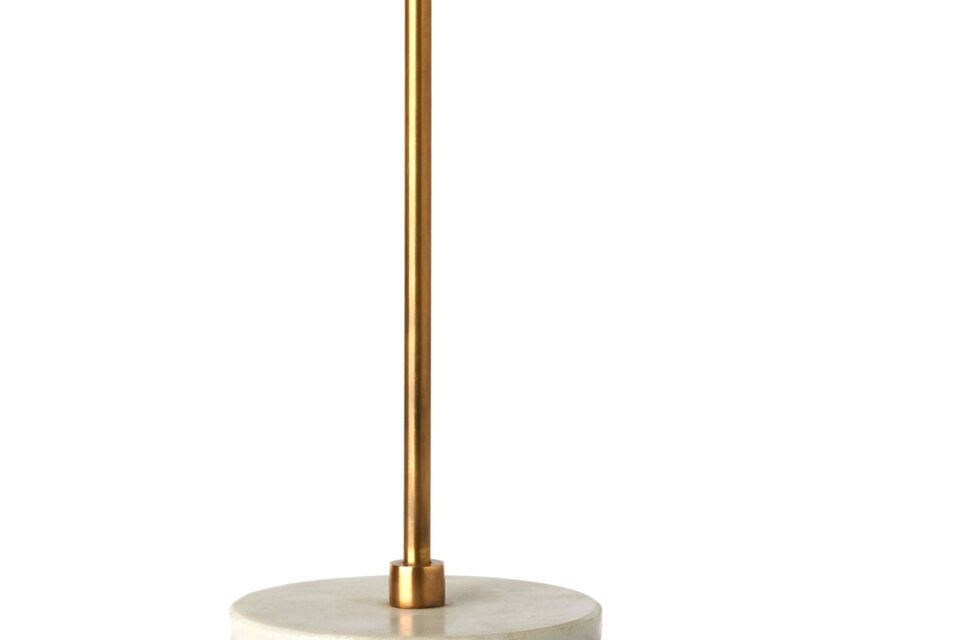 Marble Disk desk lamp in marble and brass
