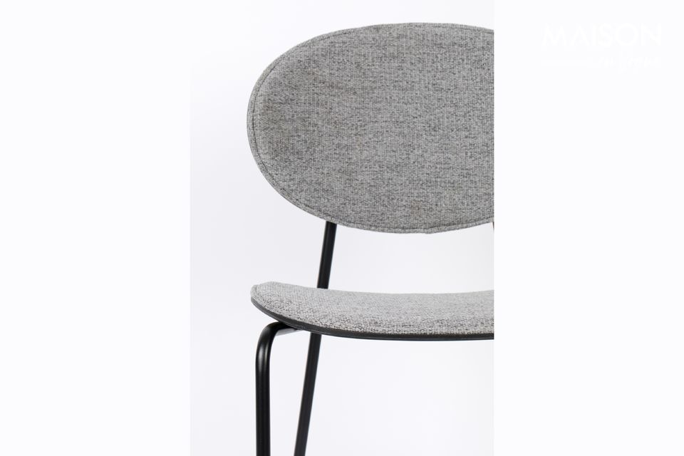 This Donny Grey Counter Stool from White Label Living is made of polyester fabric in the seat and