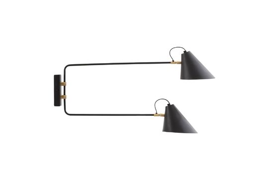 Double sconce in iron and gilded brass Club Clipped