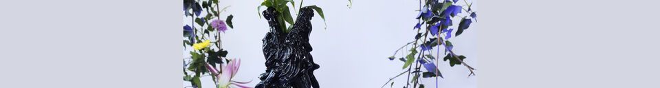 Material Details Dragonized black resin vase