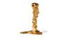 Miniature Drip gold aluminum candle holder Clipped