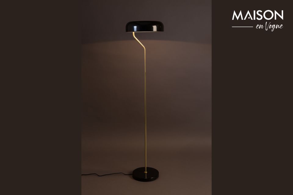 Eclipse Floor lamp black and gold Dutch Bone