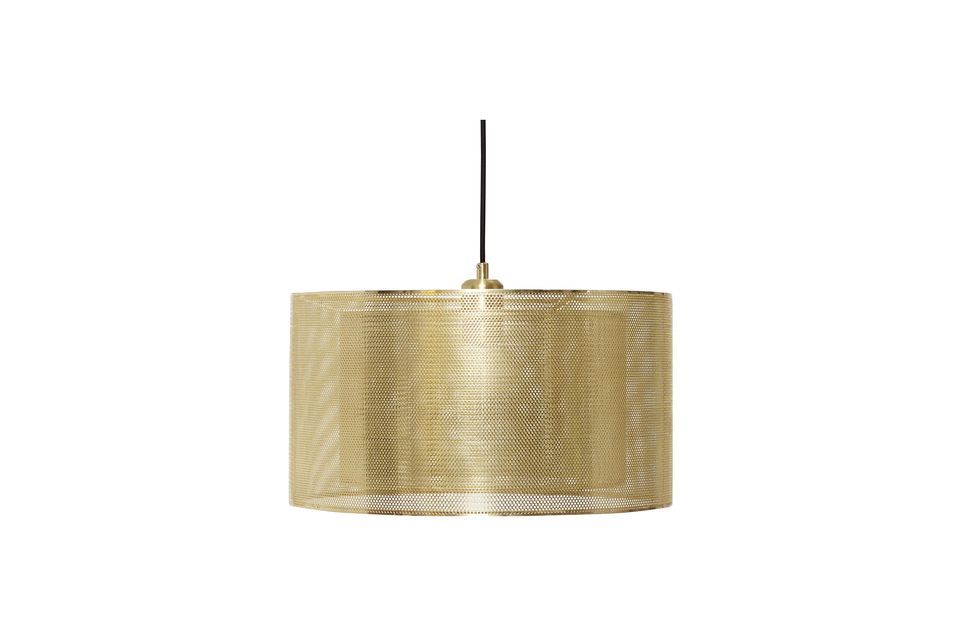 Edge golden brass hanging lamp Hübsch