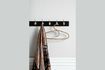 Miniature Edgy coat rack with 8 brass hooks 2