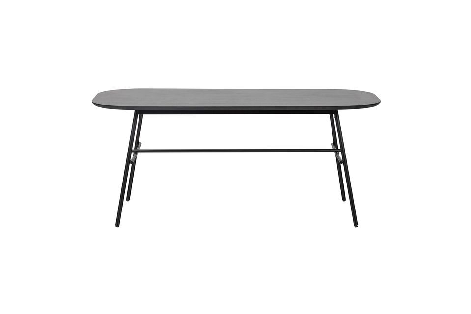 The Elegance mango wood and black metal table lives up to its name