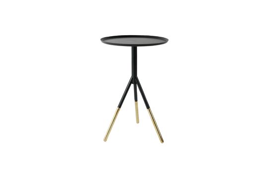 Elia black side table with brass finish Clipped