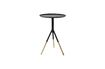 Miniature Elia black side table with brass finish 10