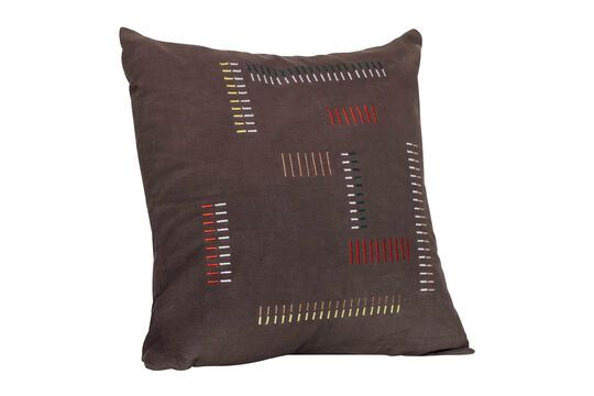 Elodie brown cotton cushion