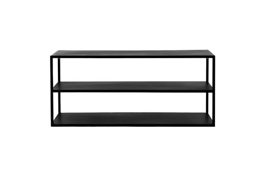 Eszential black Side table Shelf Clipped