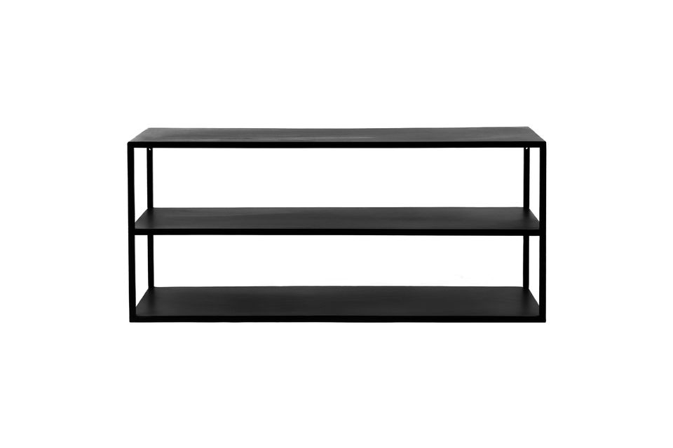 Eszential black Side table Shelf Pomax