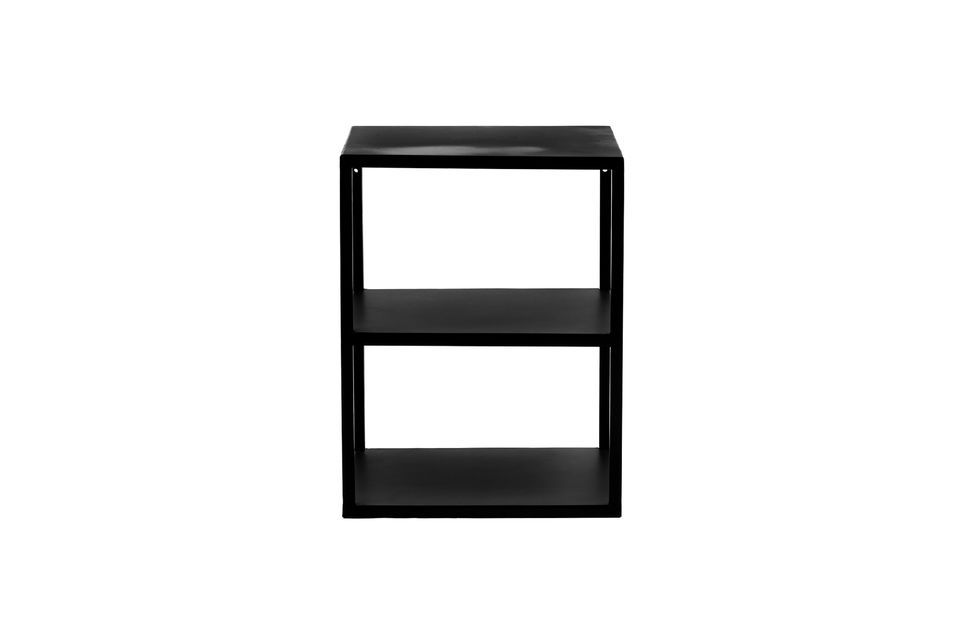 Black metal cabinet with 3 levels