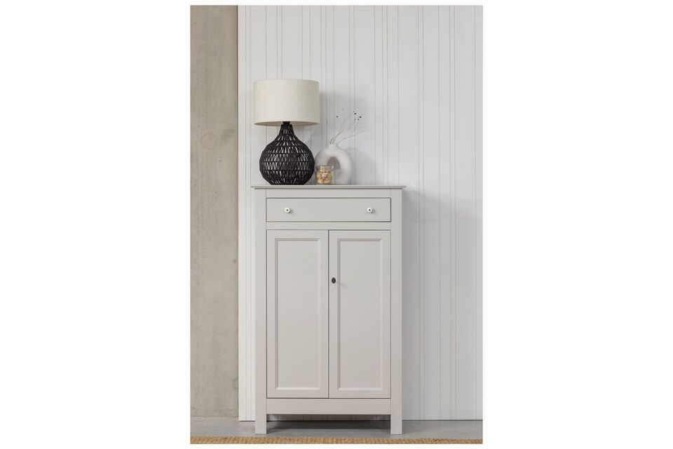 Eva grey wooden cabinet, rustic and elegant look