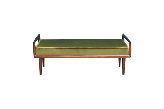 Farrow Green Velvet Bench Clipped