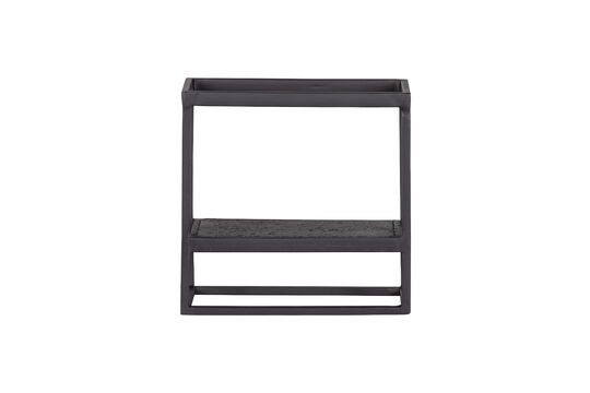 Febe black metal square shelf Clipped