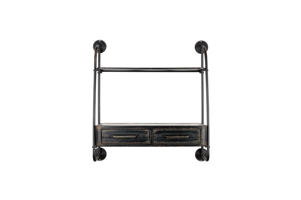 50cm) and its two drawers with curved iron handles will allow you to store up to 5kg of books and