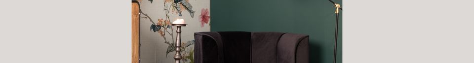 Material Details Fleur black Lounge Armchair