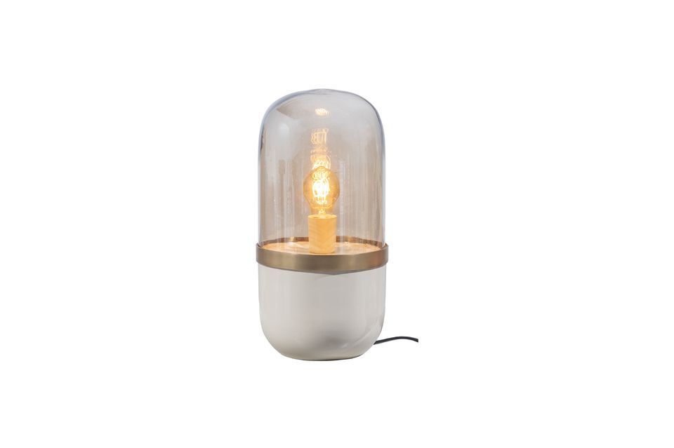 Flora grey metal lamp Woood