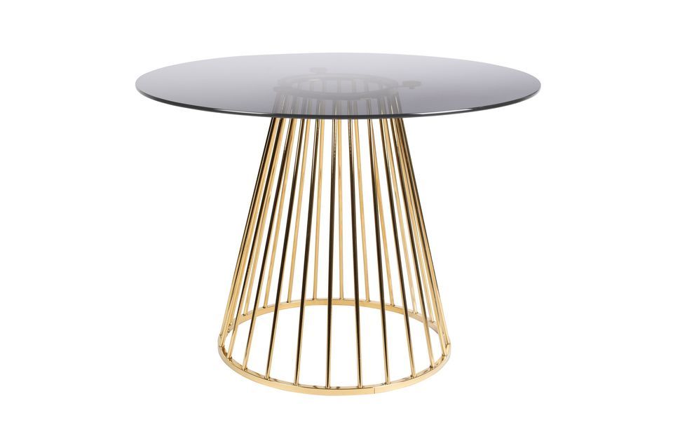 The combination of these elements produces a dining table with real personality