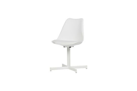 Flow white plastic and metal chair Clipped