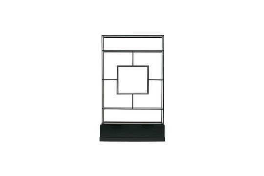 Fons black wood and metal cabinet Clipped