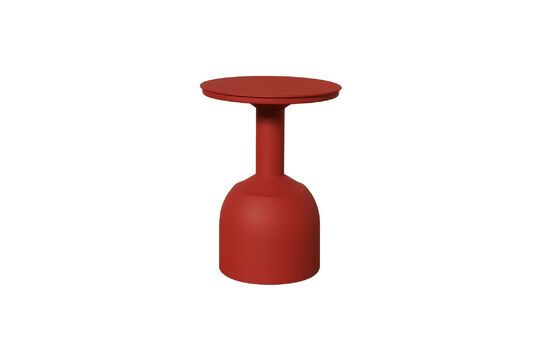 Forms red metal side table