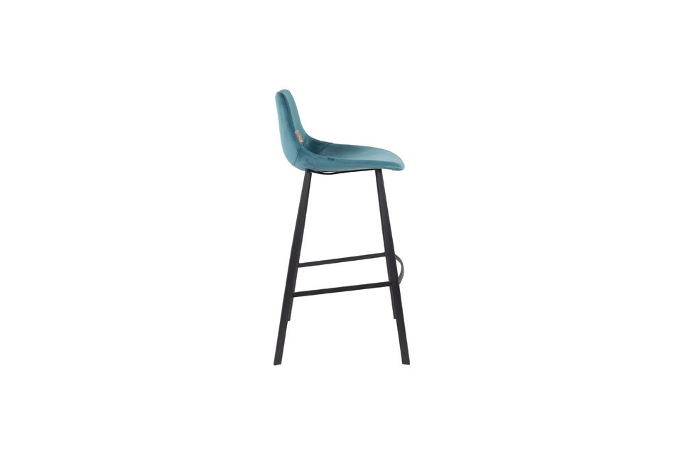 Franky bar stool in petrol blue - 9