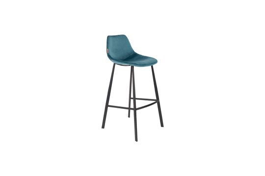 Franky bar stool in petrol blue Clipped