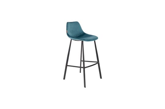 Franky bar stool in petrol blue