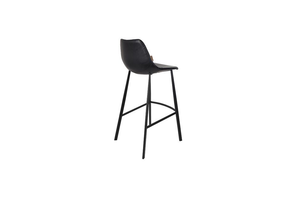 Franky black bar stool - 6