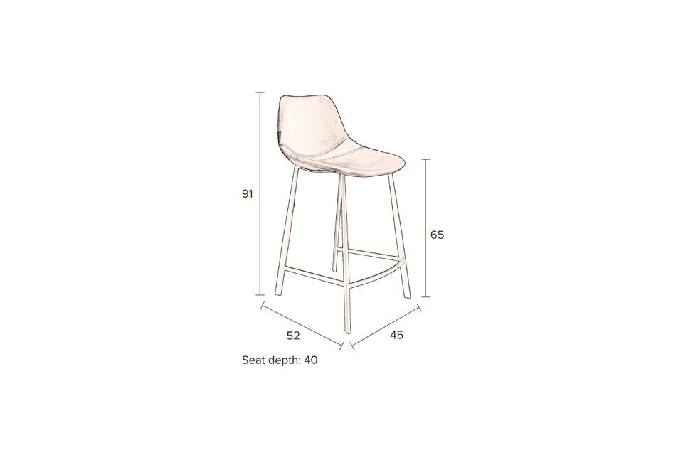 Franky Counter stool pink - 6