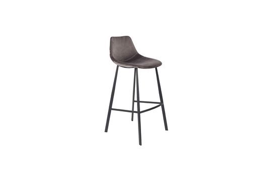 Franky grey velvet bar stool Clipped