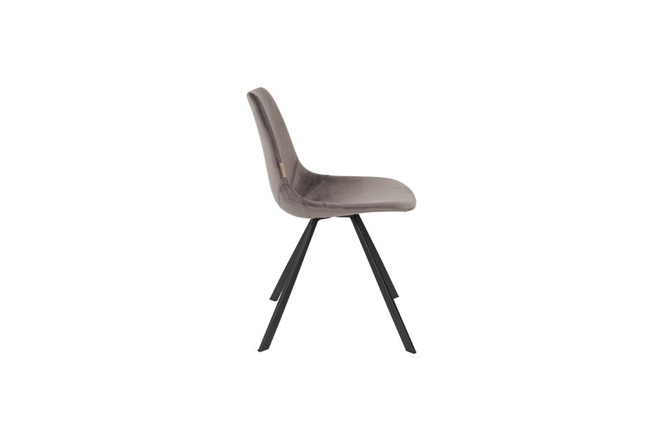 Franky grey velvet chair - 6