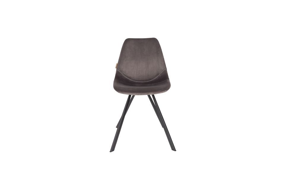 Franky grey velvet chair - 7