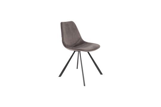 Franky grey velvet chair Clipped