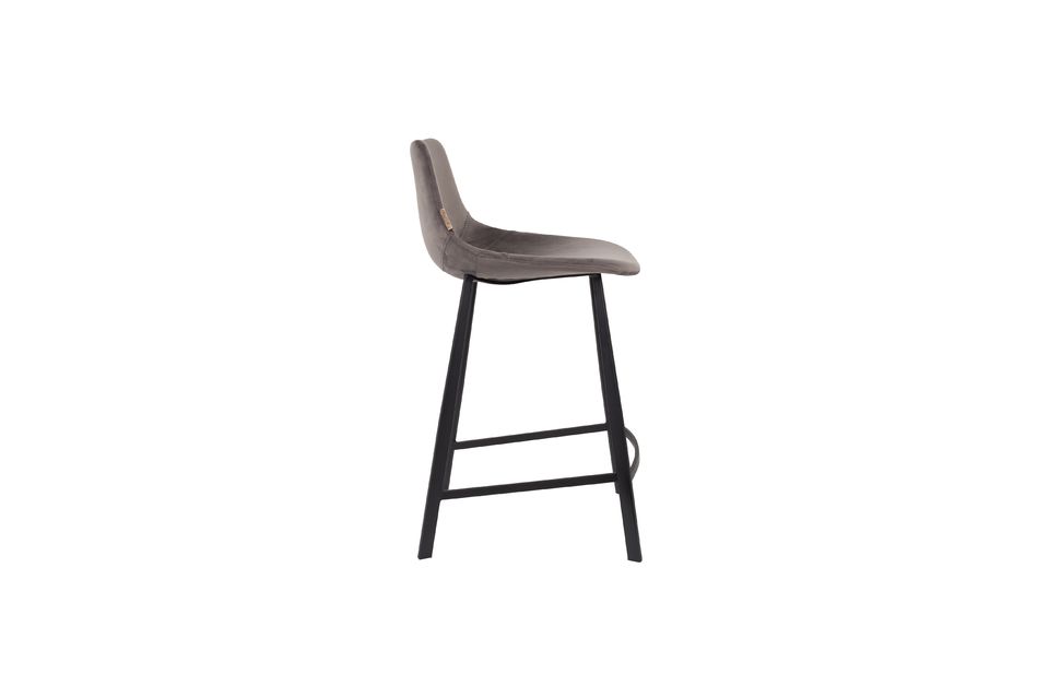 Franky grey velvet counter stool - 8