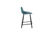 Miniature Franky petroleum blue velvet counter Stool 11