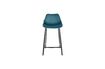 Miniature Franky petroleum blue velvet counter Stool 12