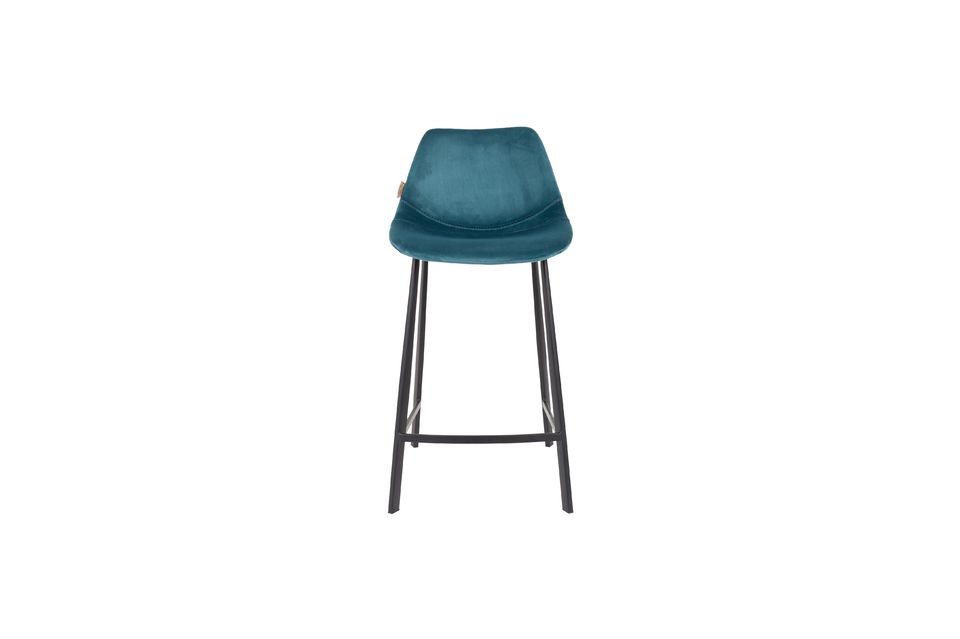 Franky petroleum blue velvet counter Stool - 10