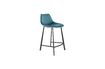 Miniature Franky petroleum blue velvet counter Stool 1