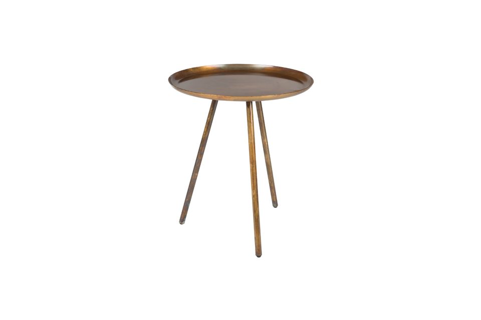 Frost copper finish side table - 6