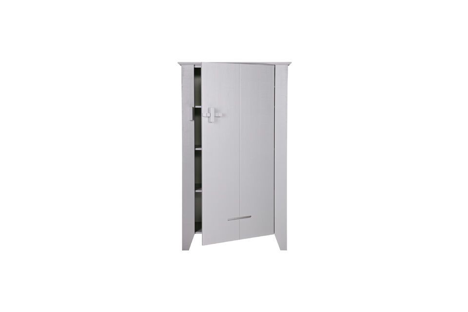 By opting for this Gijs grey wooden cabinet