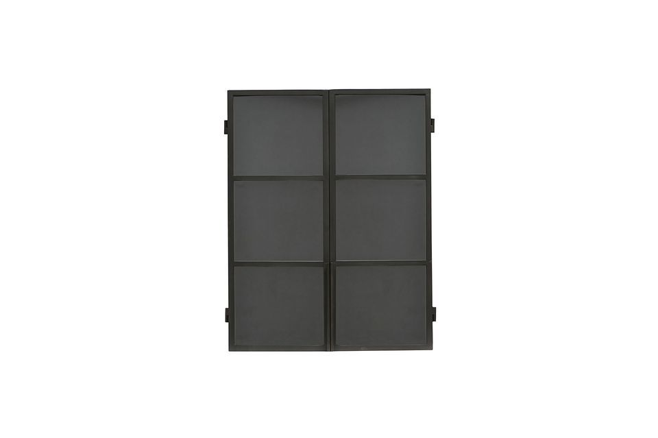 Glass and black iron cabinet Hanging House Doctor