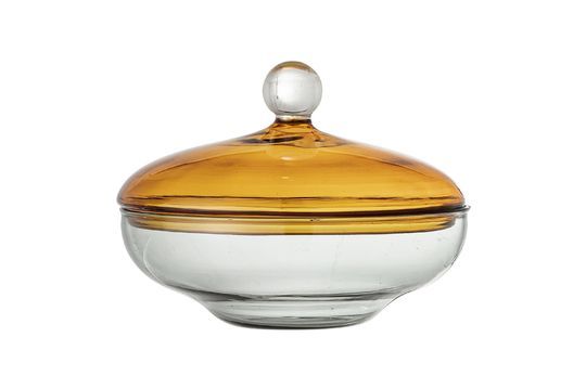Glass jar with yellow lid Danni Clipped