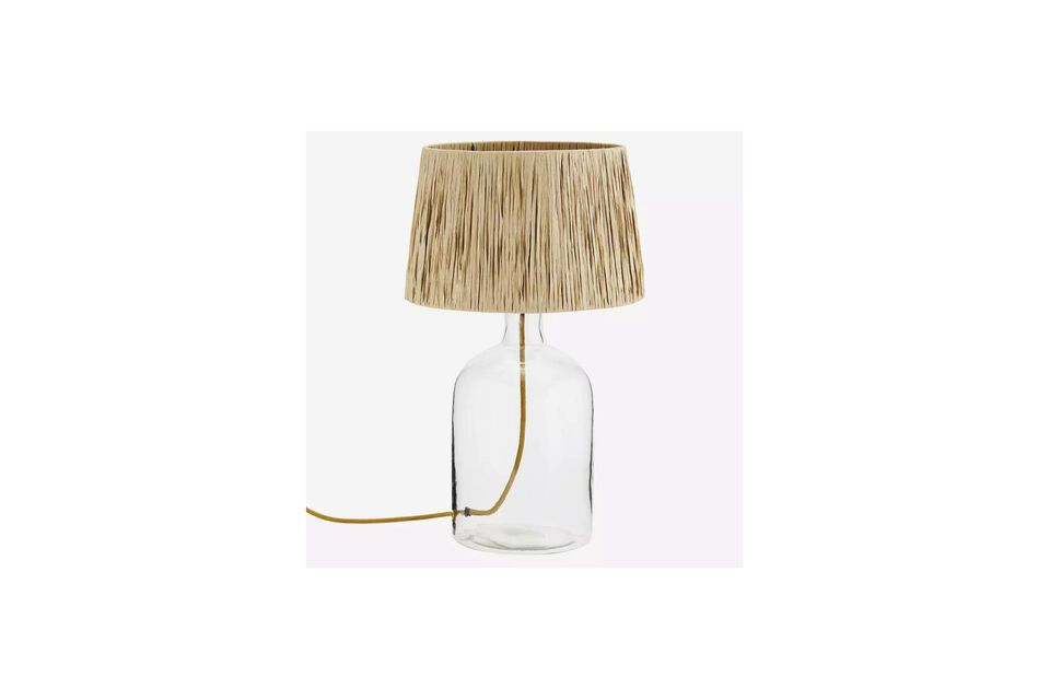 Glass table lamp shade Raffia Madam Stoltz
