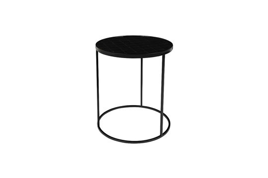 Glazed black side table Clipped